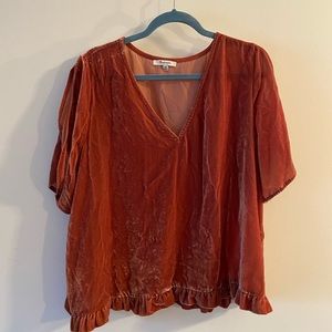 Madewell Velvet Top